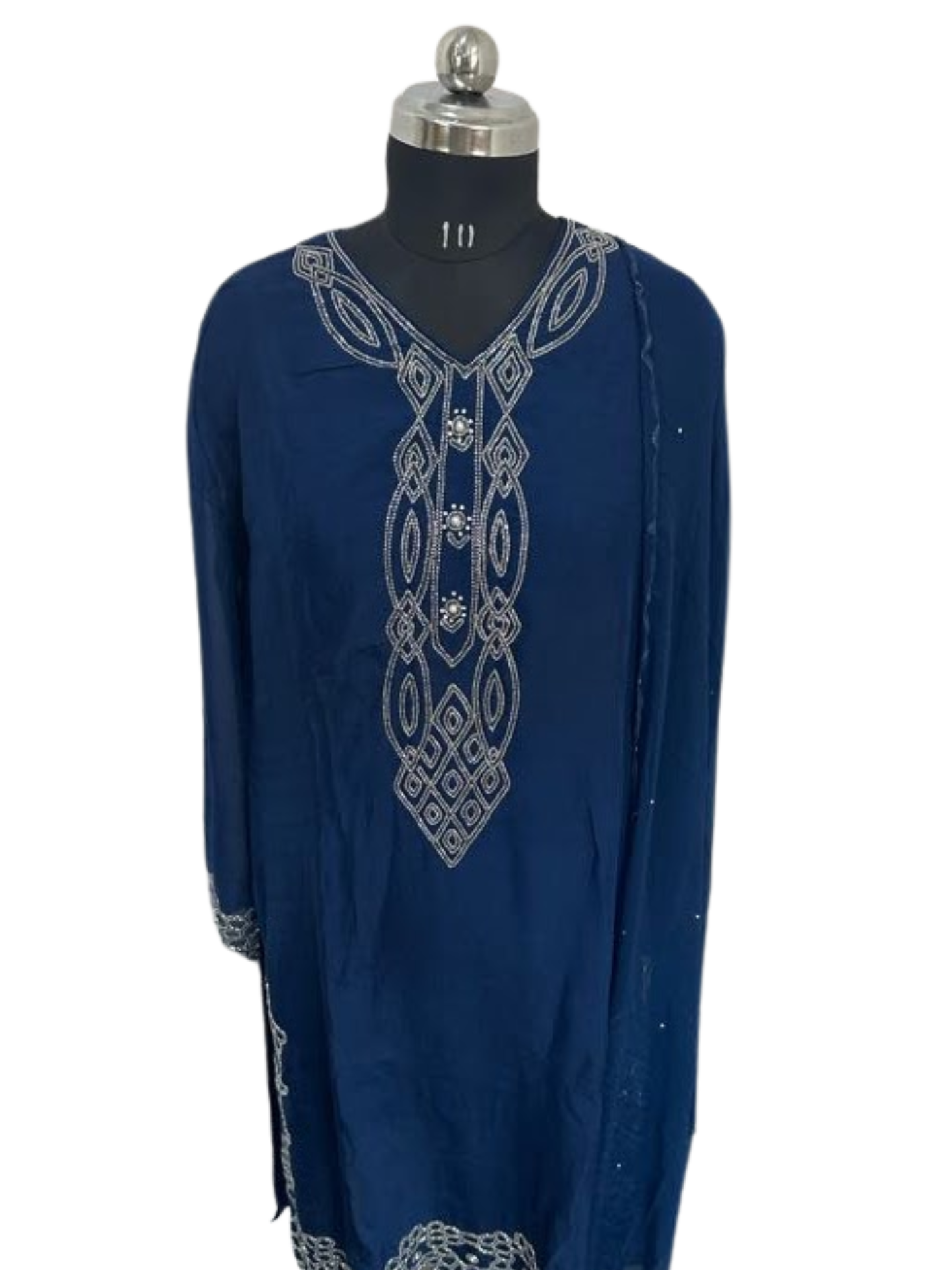 Blue Pakistani cut work
