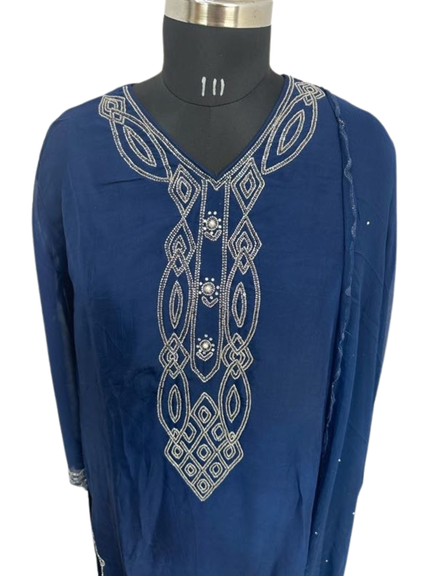 Blue Pakistani cut work