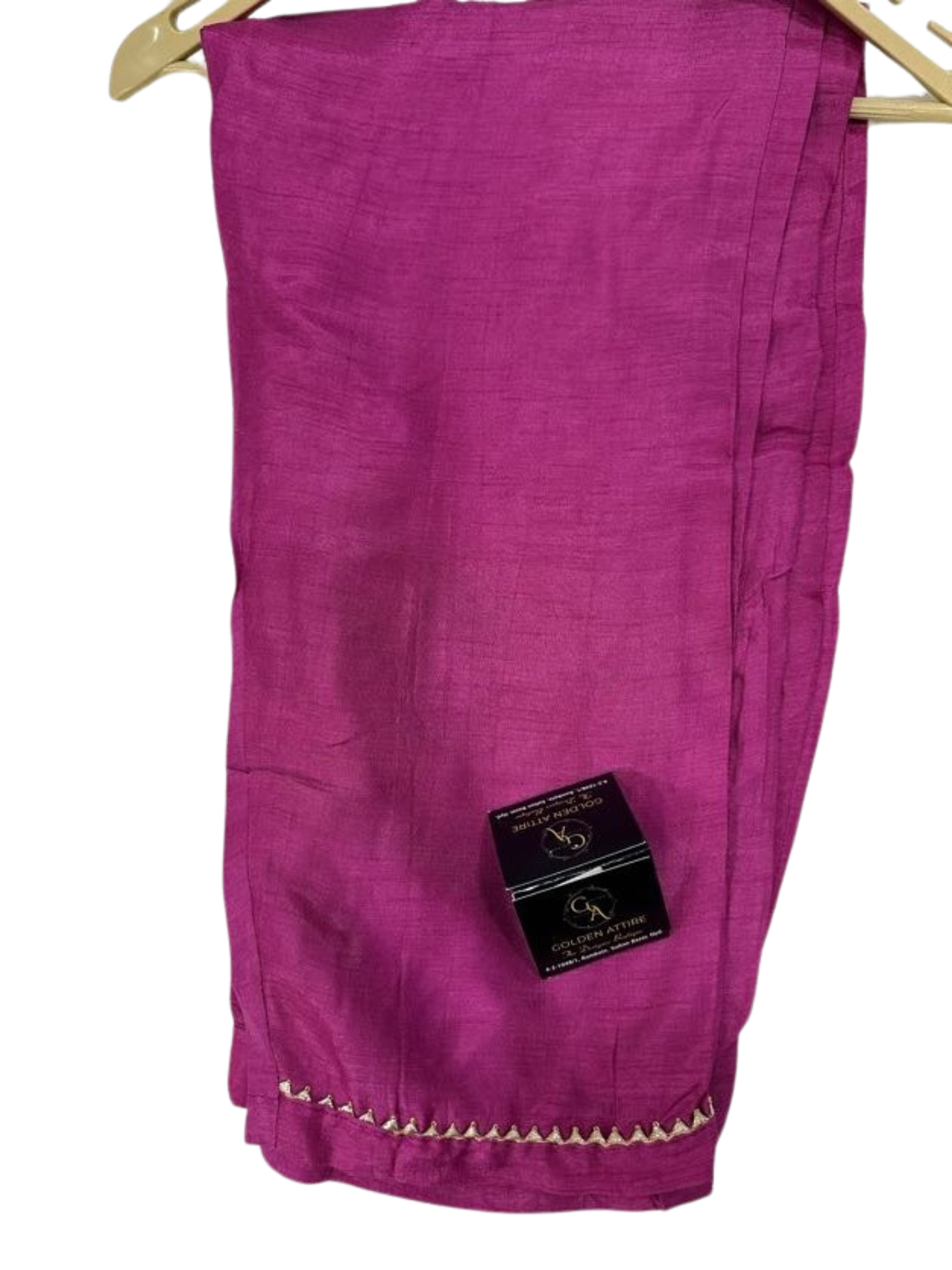 Deep Pink Dola Silk Kurta with Dola Silk Pant and Chinnon Dupatta An elegant 3-piece ensemble featuring